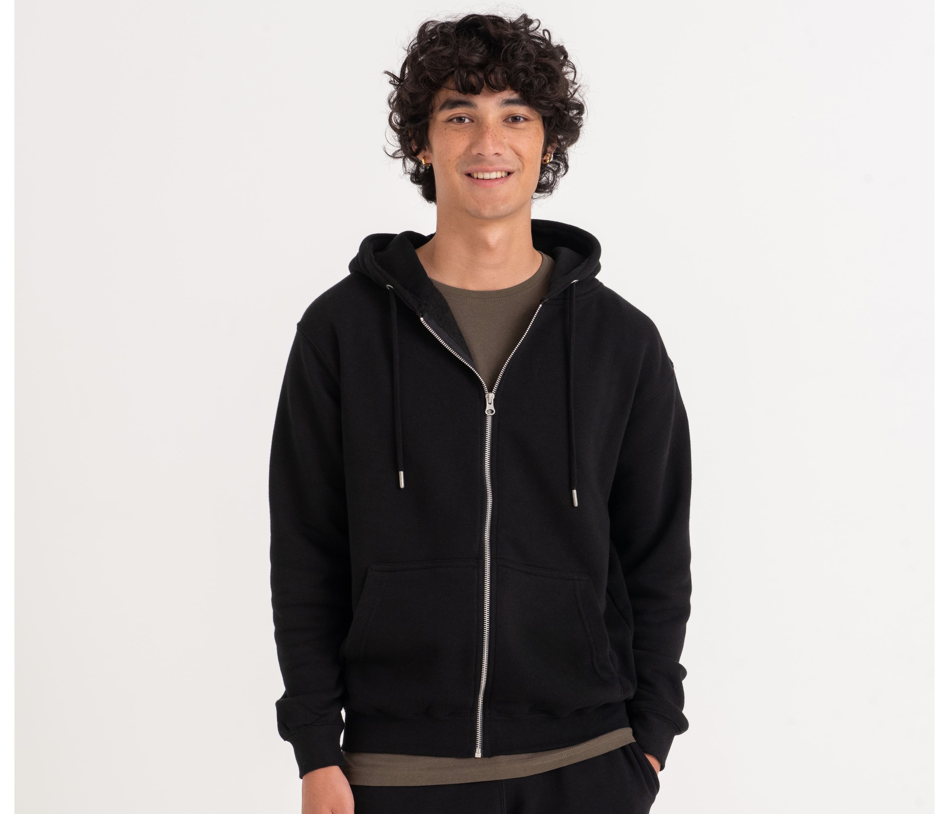 Sweat capuche zippé organique