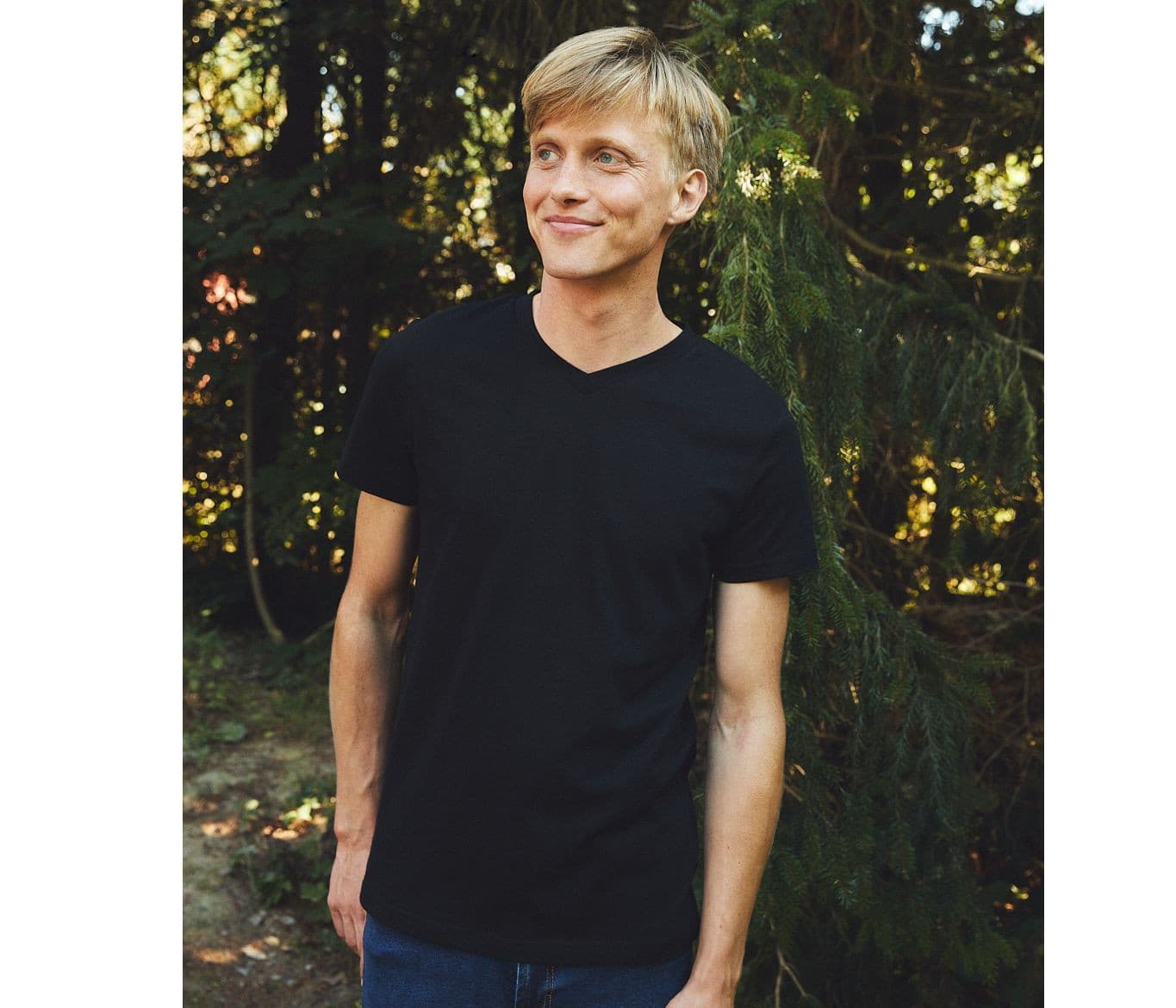 Tee-shirt homme col V