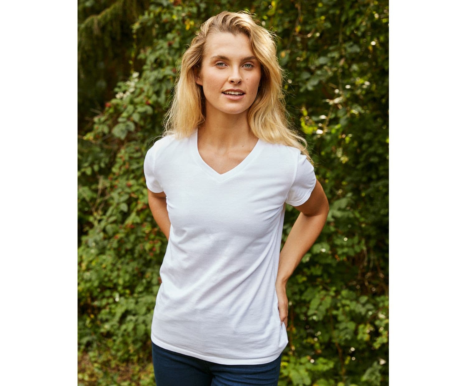 Tee-shirt femme col V