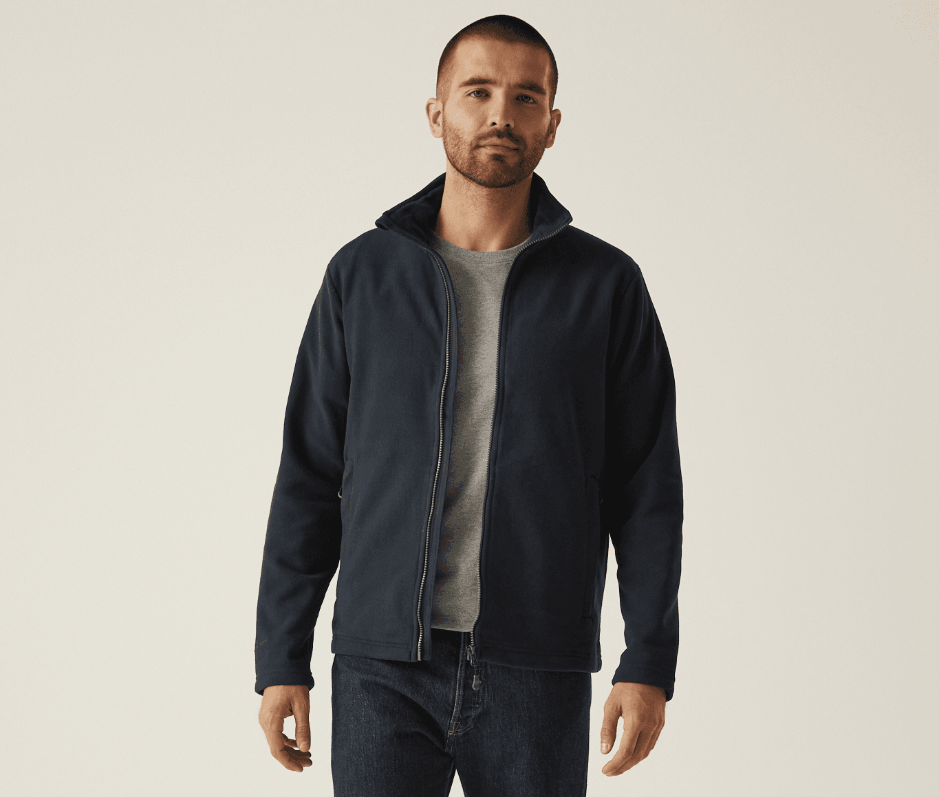 Veste micropolaire homme en polyester recyclé