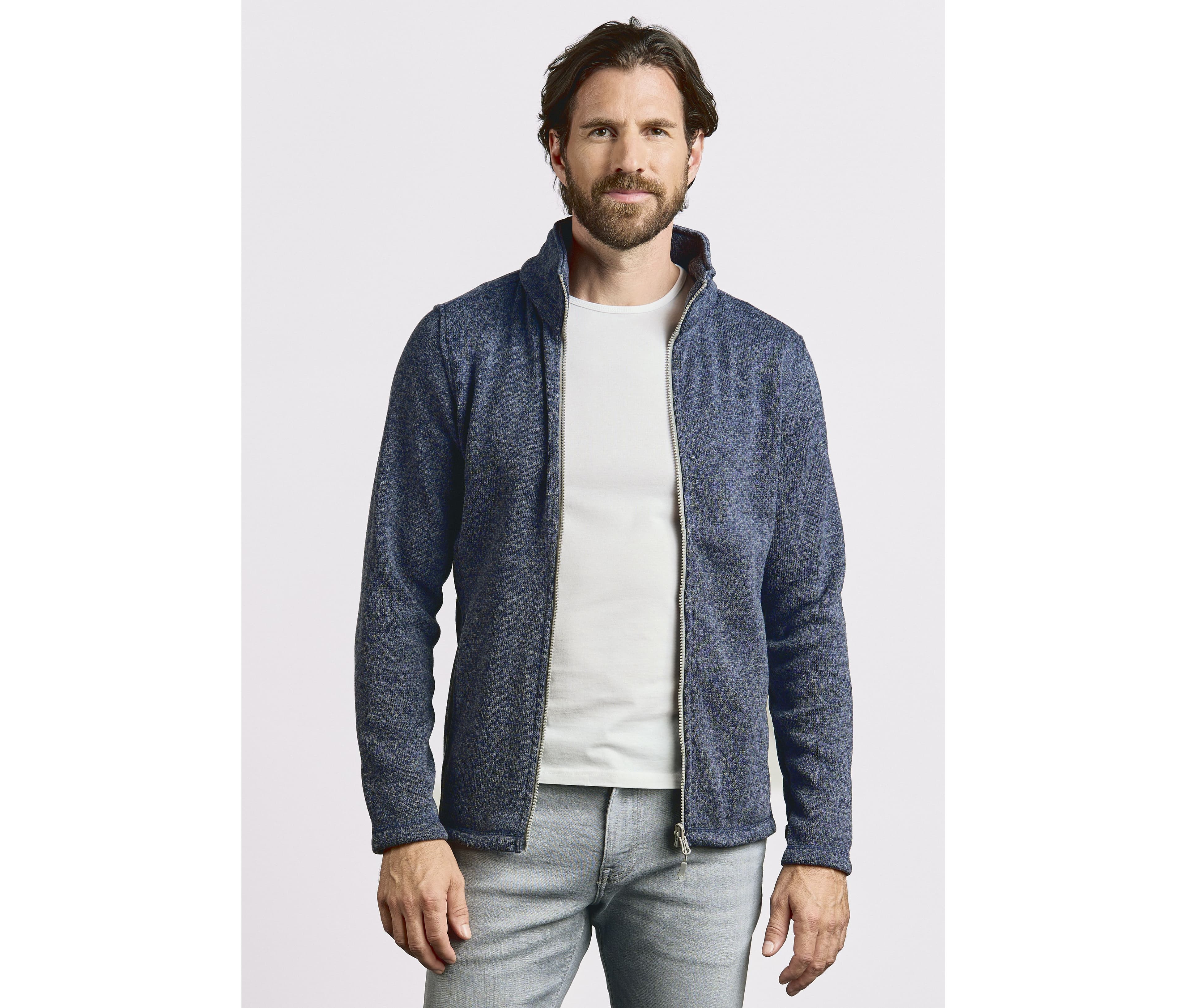 Veste polaire tricotée homme