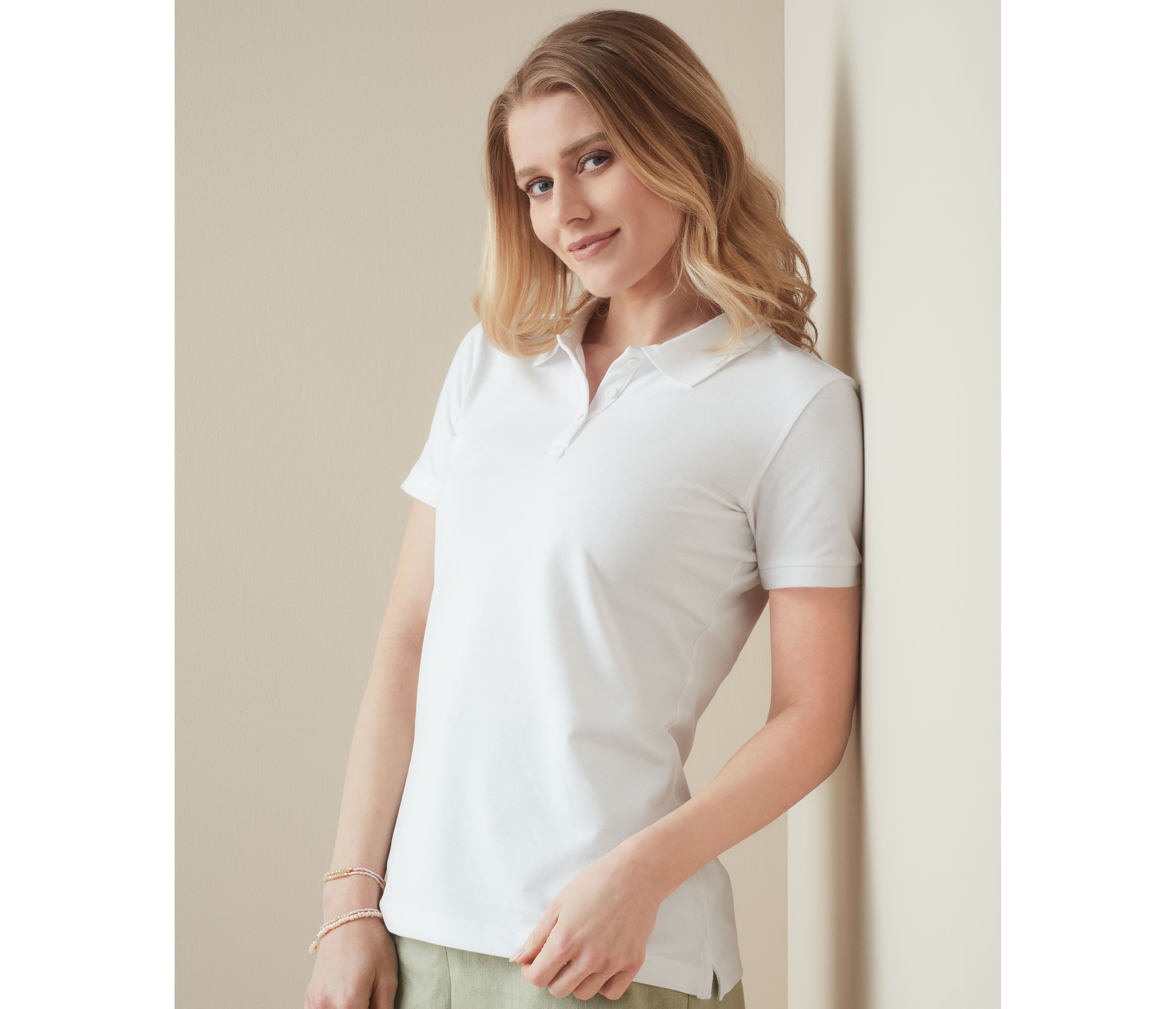 Polo manches courtes femme