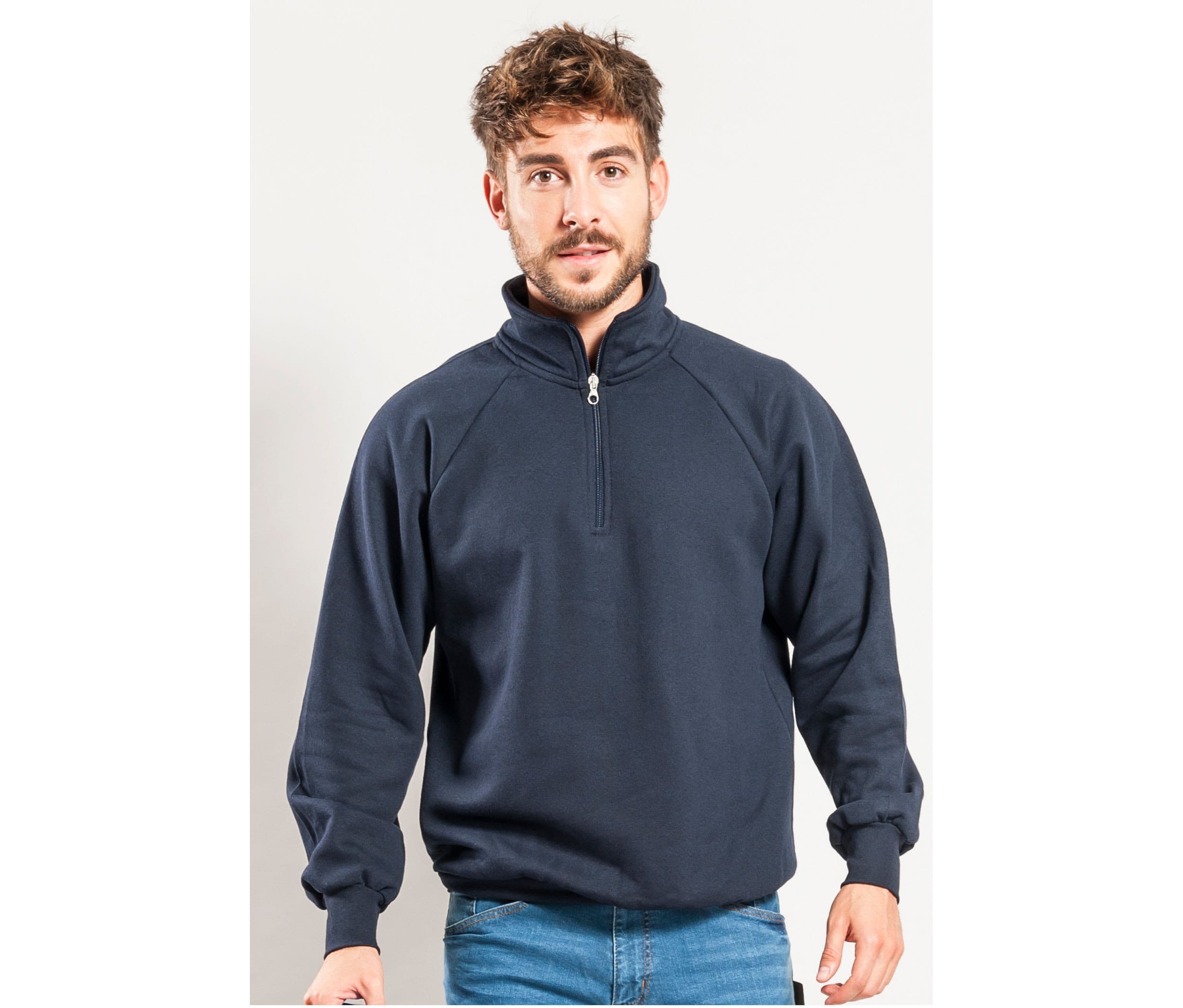 Sweat col zippé