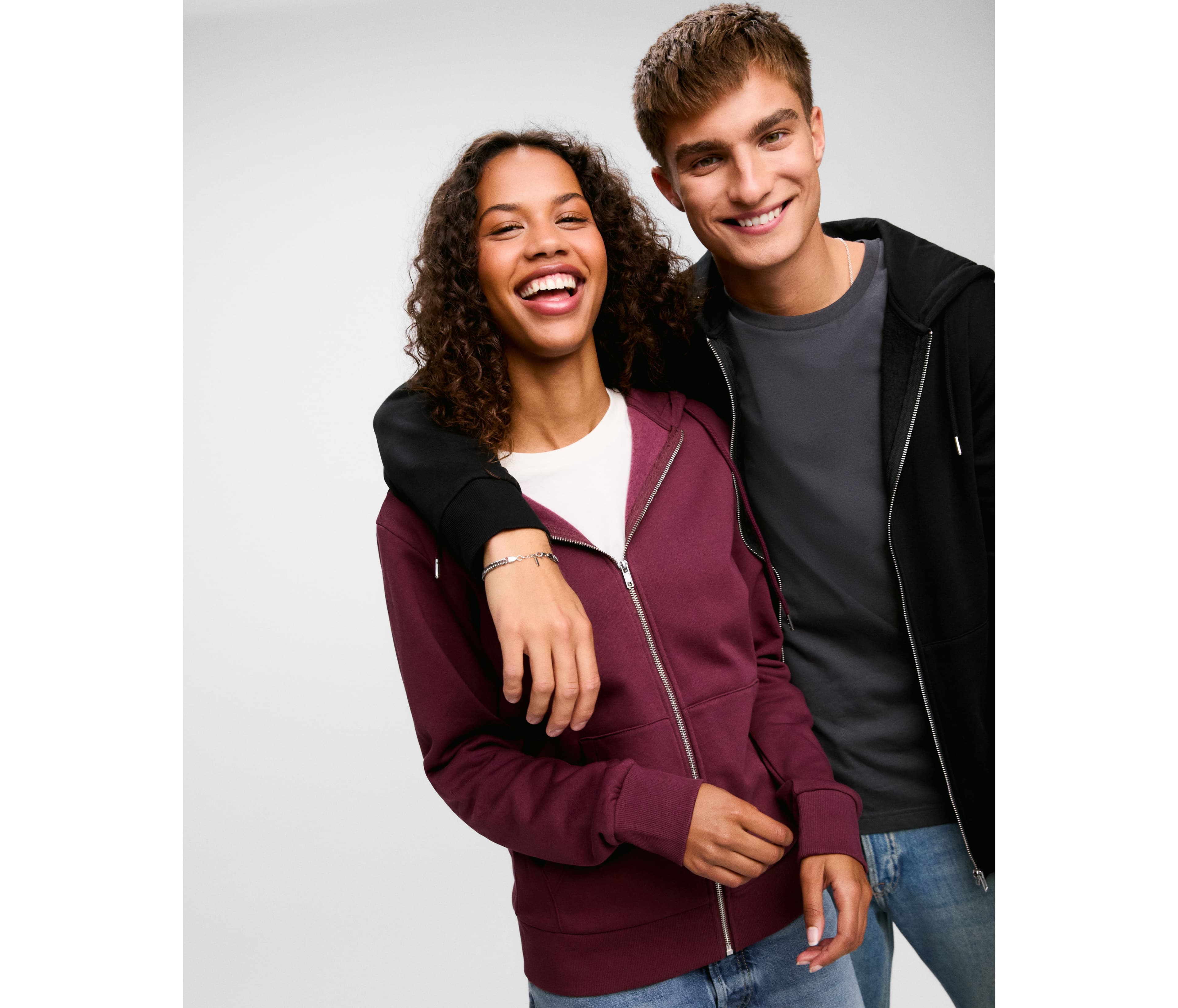 Sweat à capuche zippé unisexe