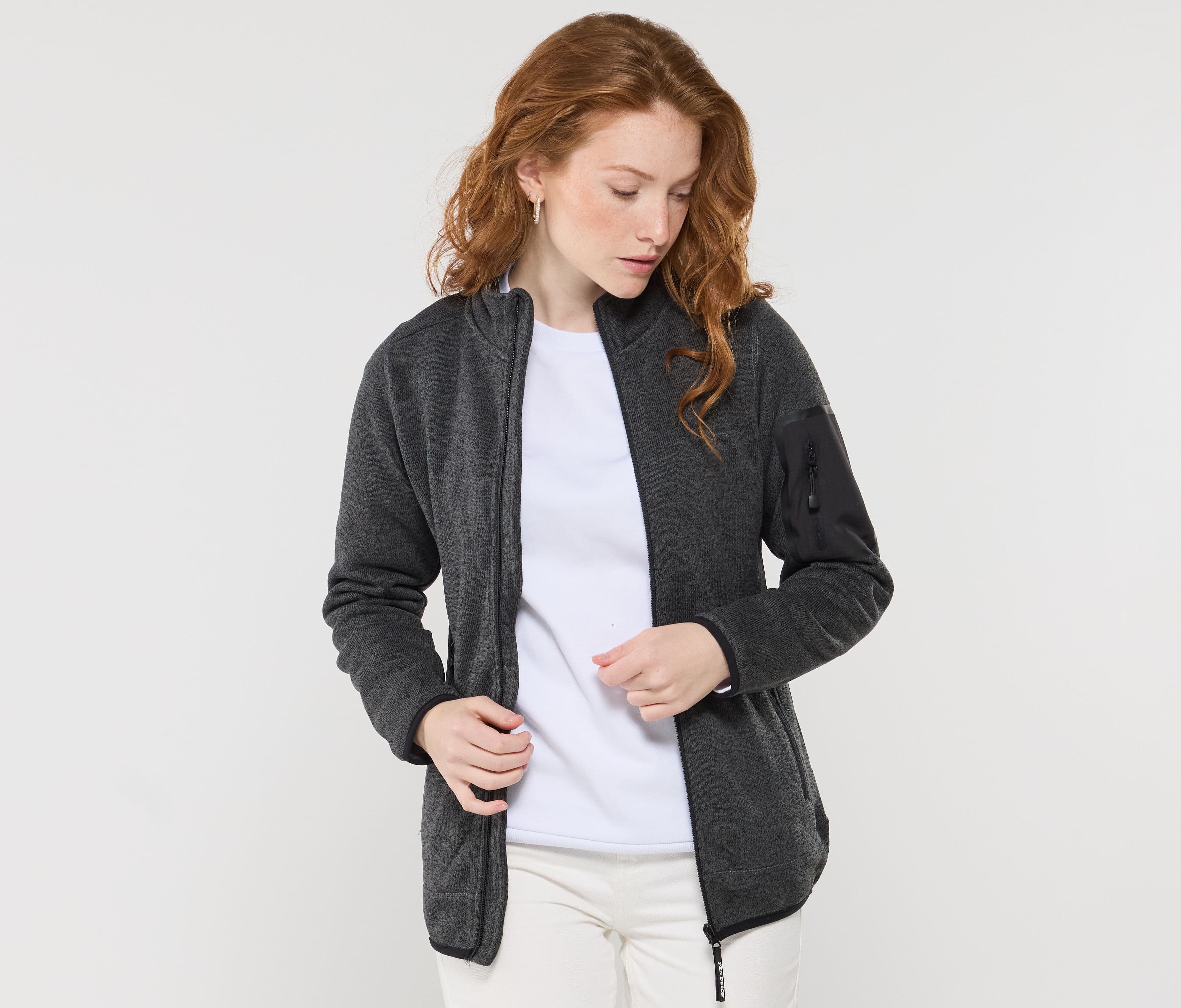 Veste polaire tricotée femme