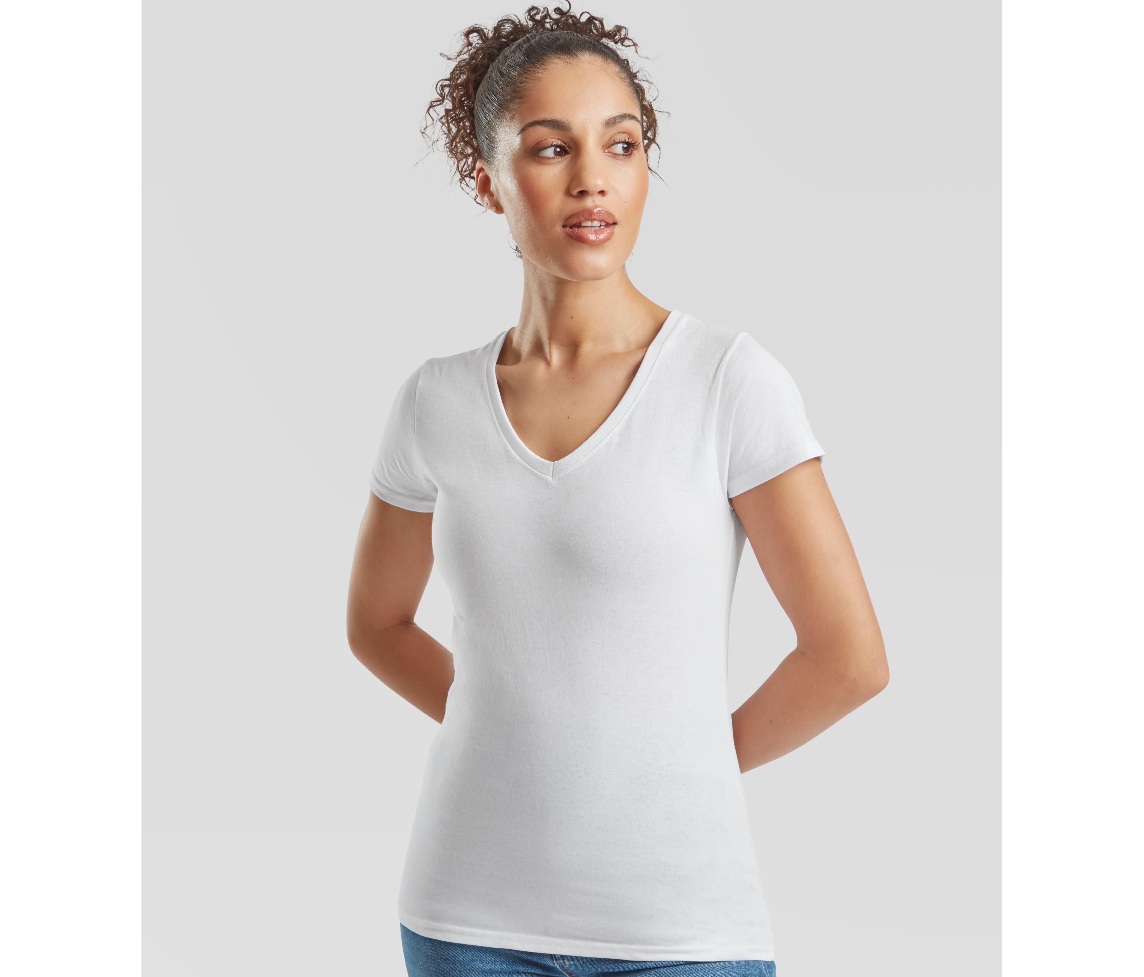 Tee-shirt col V femme valueweight