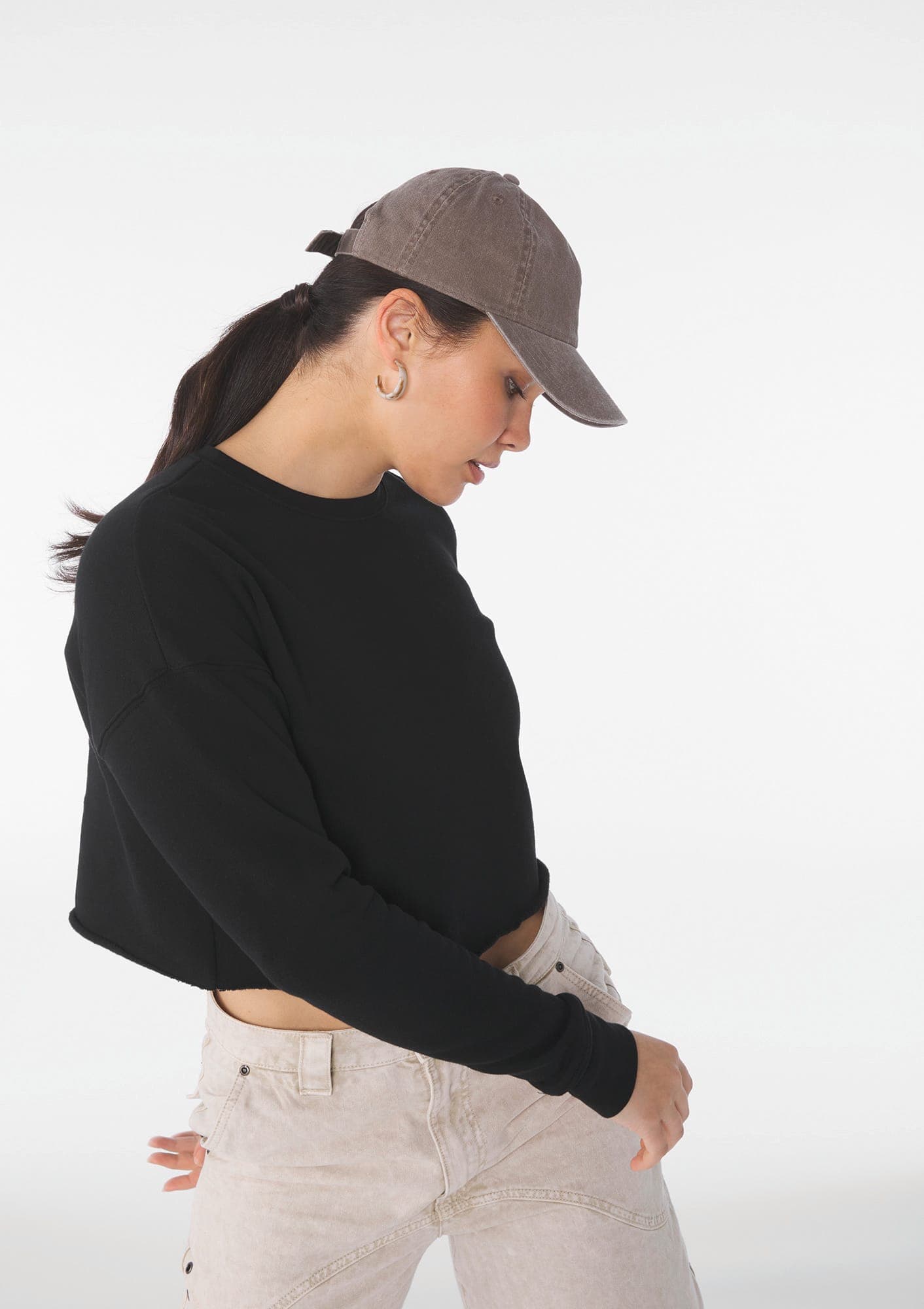 Sweat-shirt crop femme