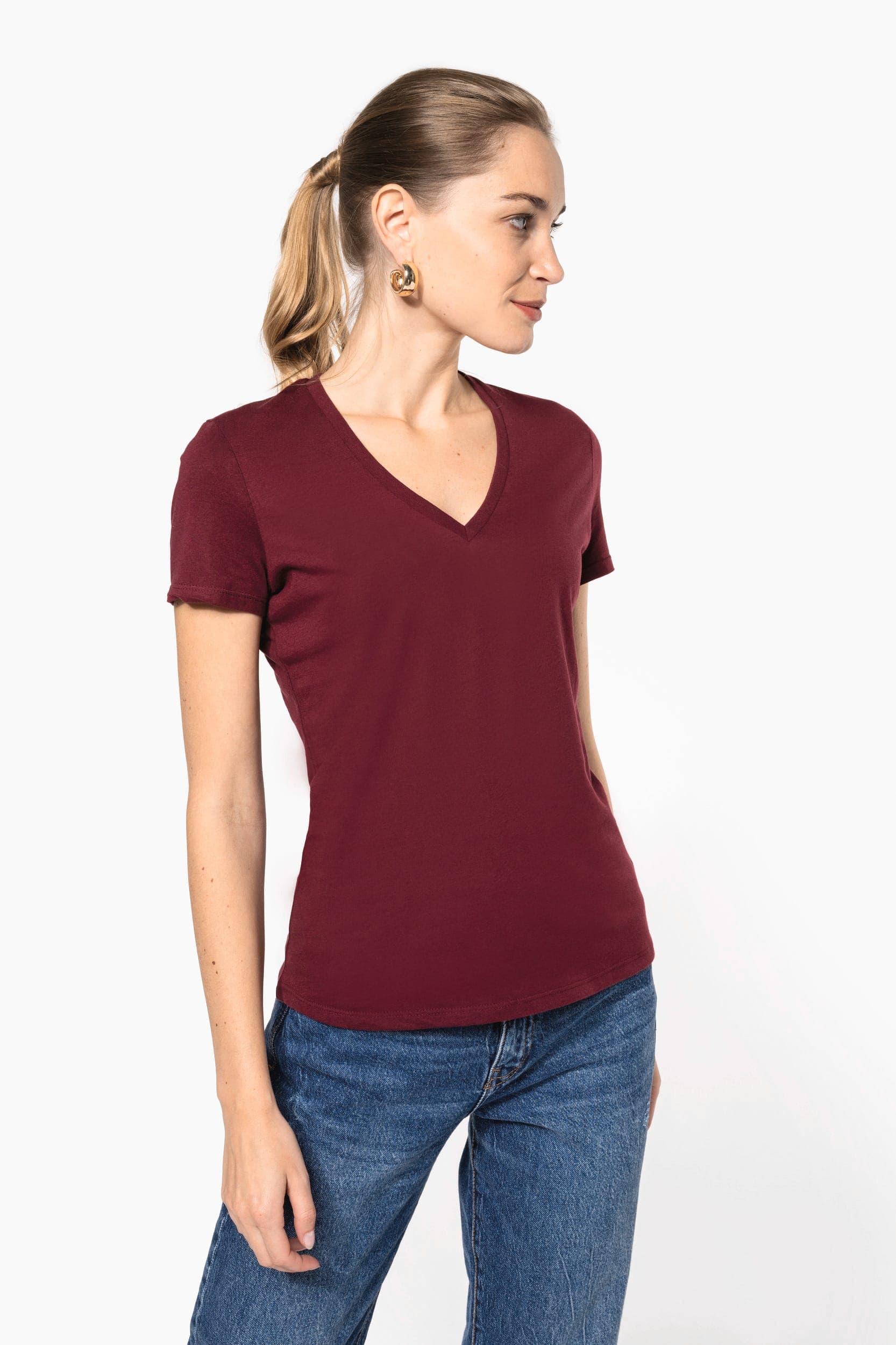 T-shirt BIO150 IC col V femme