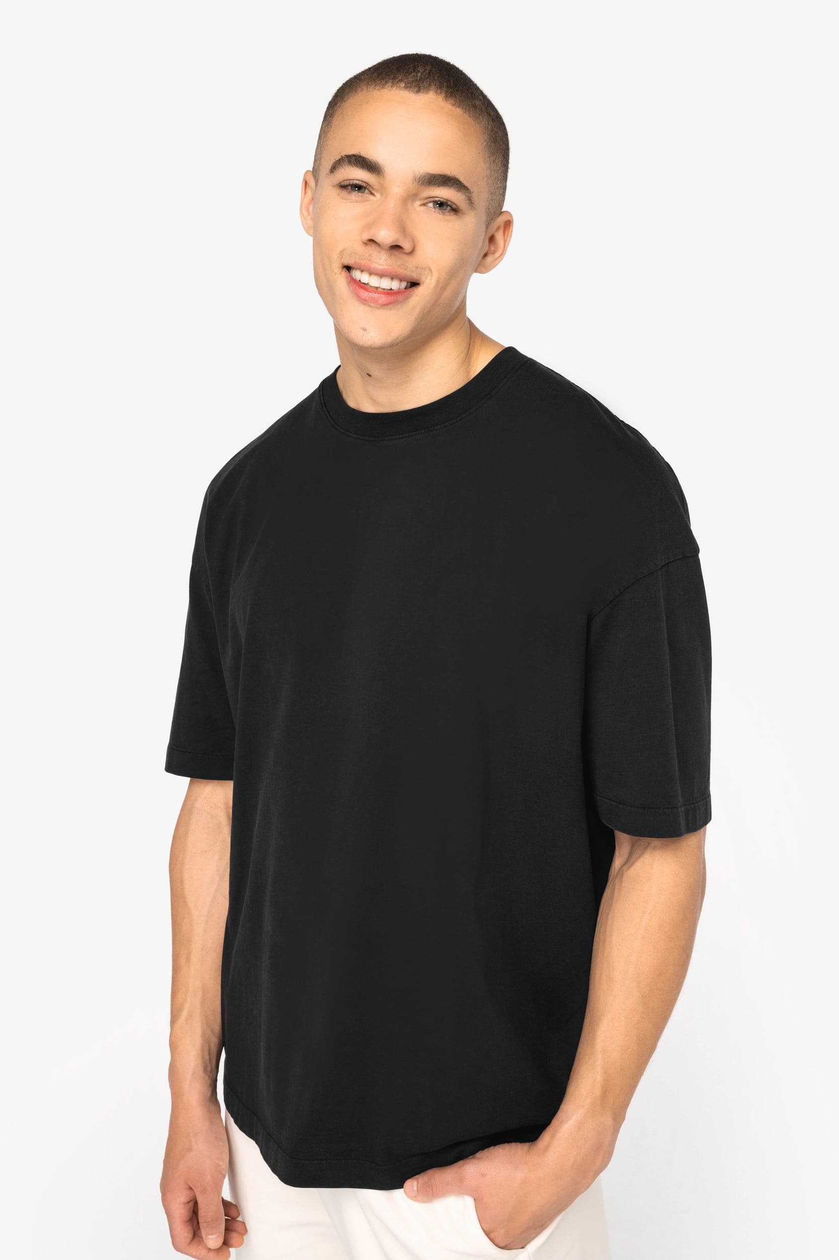 T-shirt écoresponsable oversize délavé homme