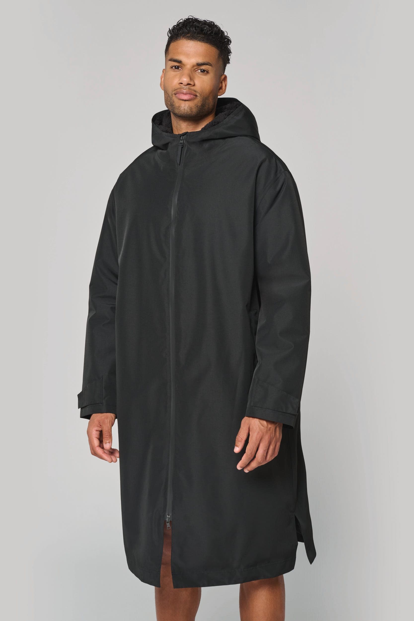 Parka longue doublée sherpa unisexe