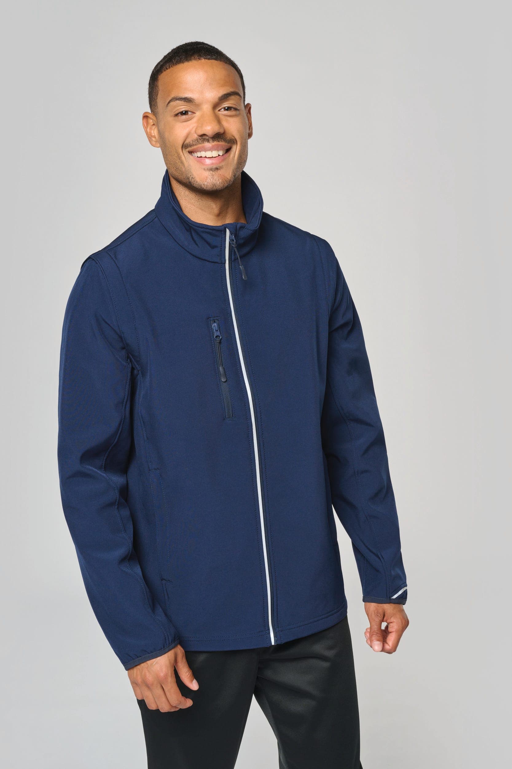 Veste softshell sport manches amovibles unisexe