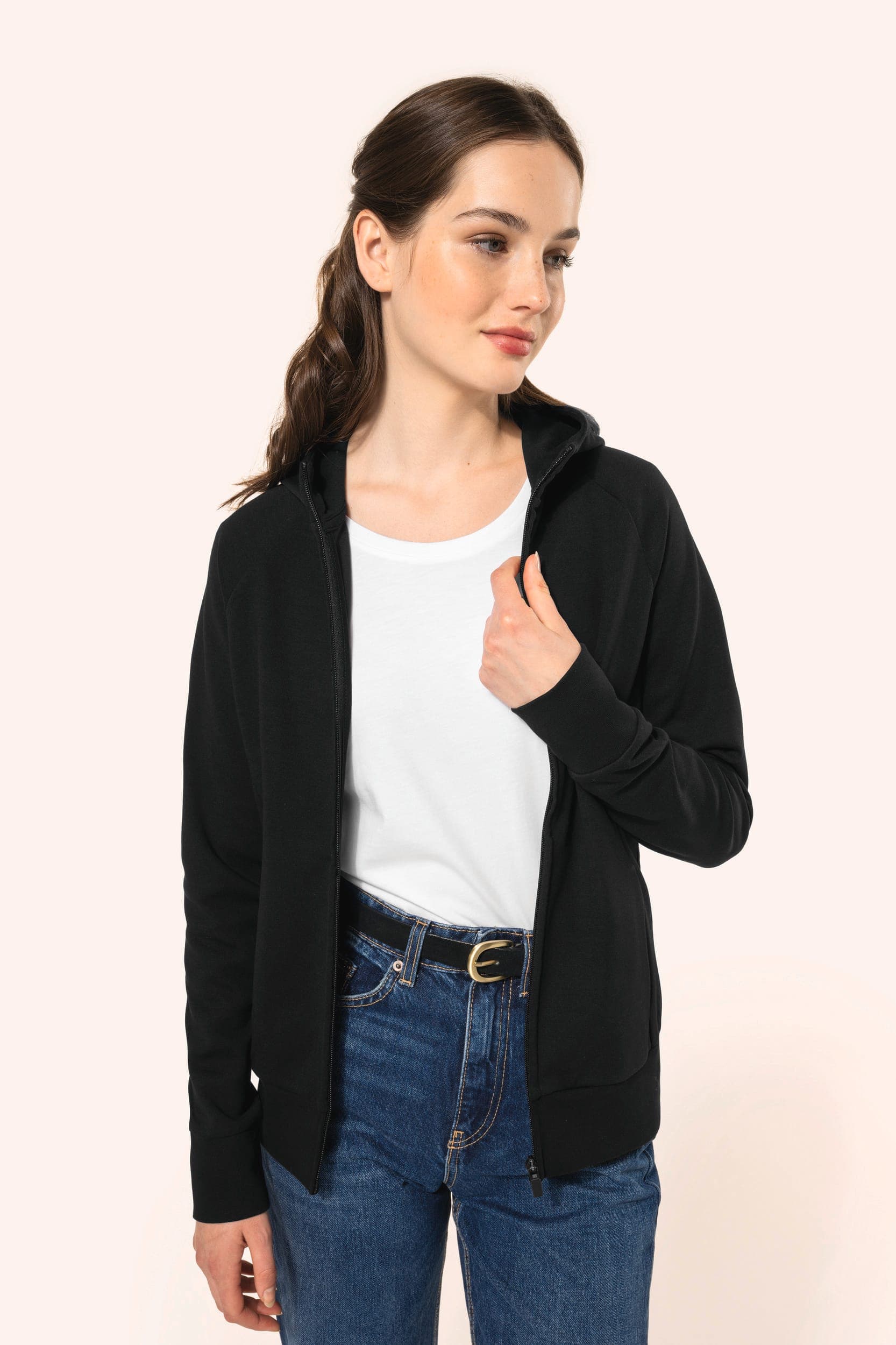 Veste zippée à capuche femme