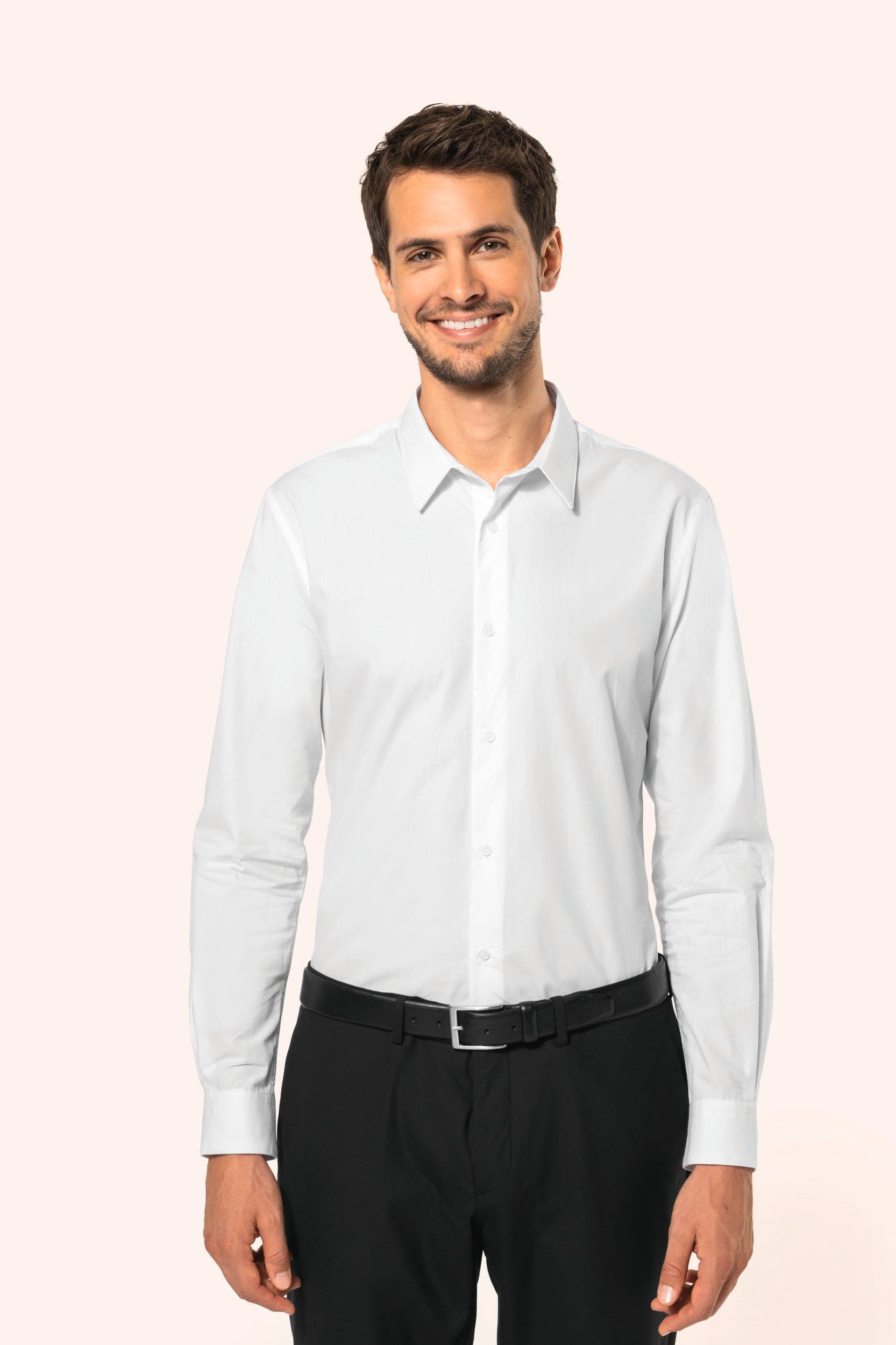 Chemise popeline manches longues homme