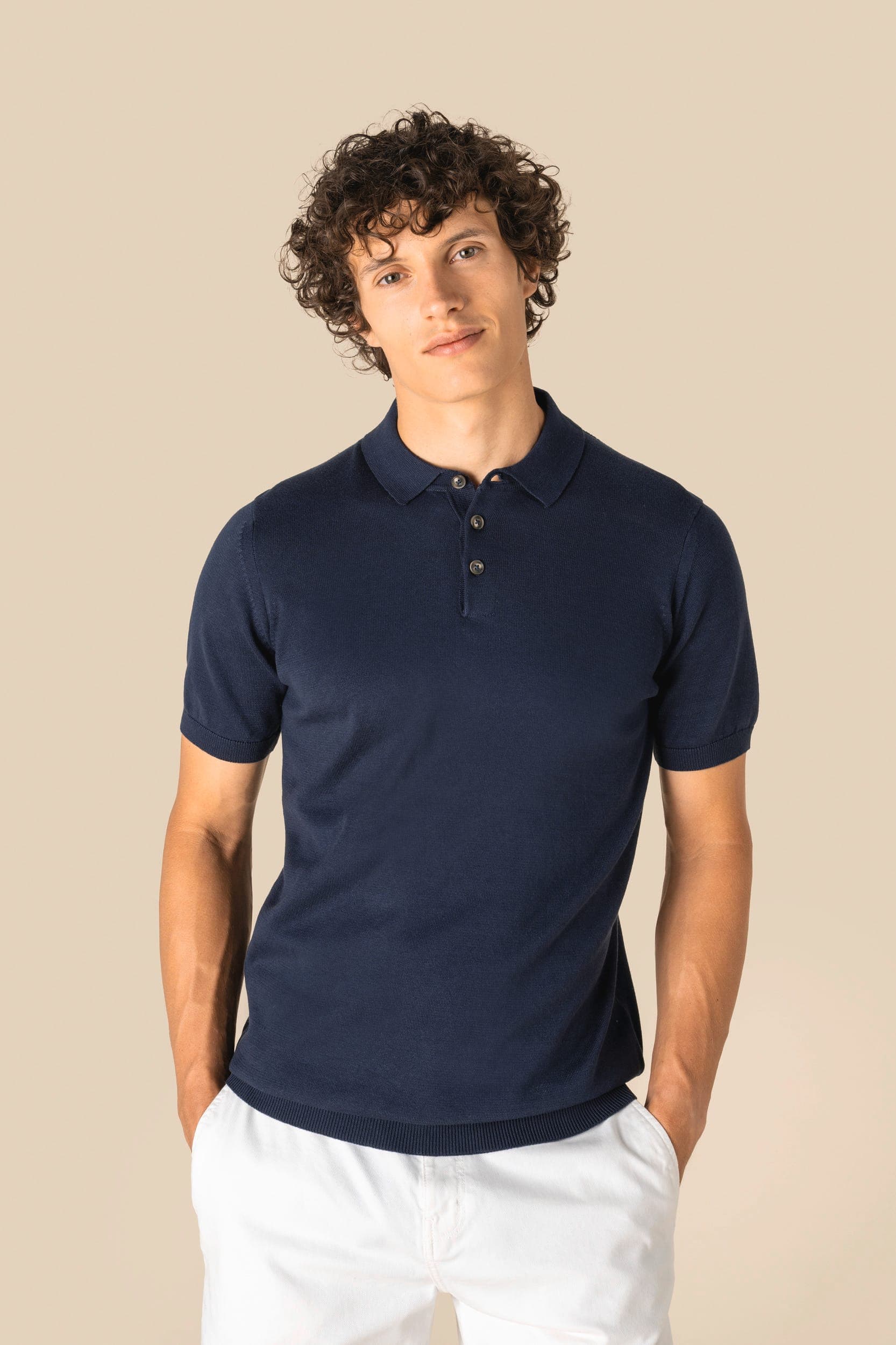 Polo écoresponsable en maille homme