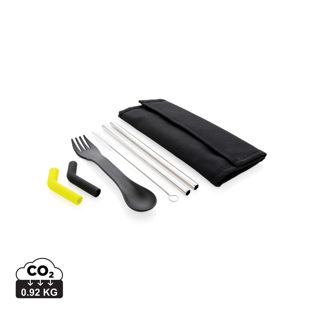 Set pailles 2 pcs et couverts Tierra