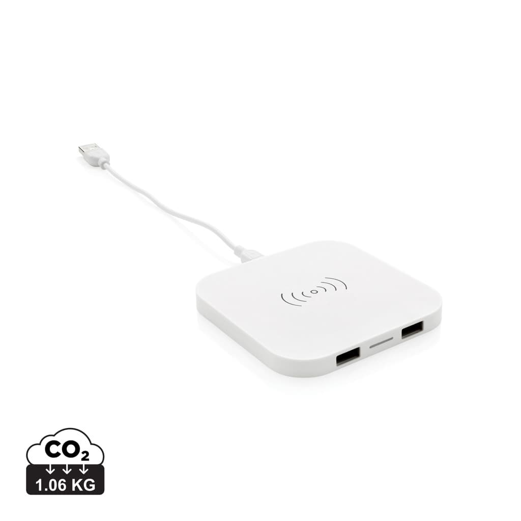Station de chargement à induction 5W avec 2 ports USB