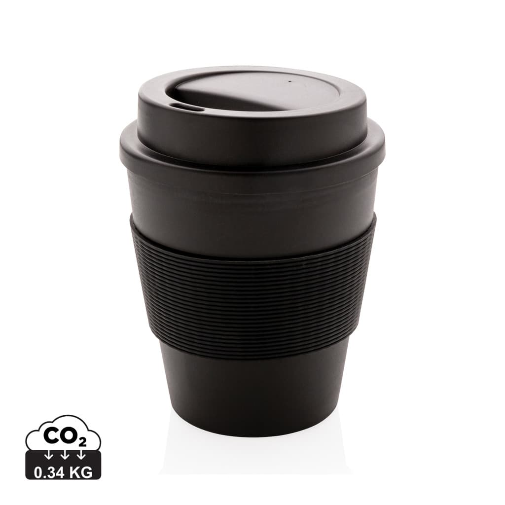 Mug en PP recyclable avec couvercle à vis 350ml