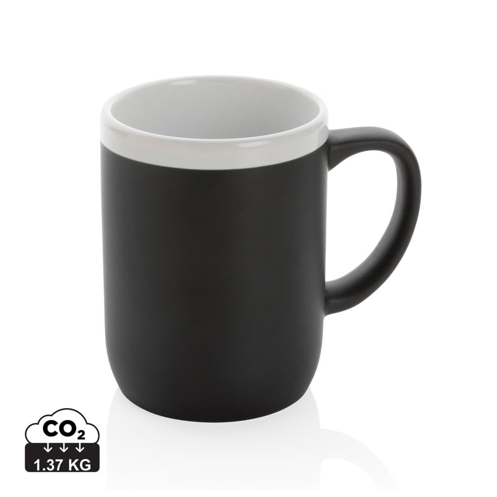 Mug 300ml en céramique avec bord blanc
